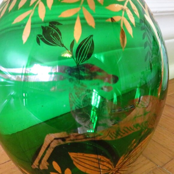 Vintage Italy Green Glass Decanter - Picture 4 of 9